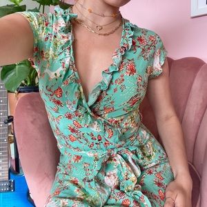 turquoise floral dress 👗